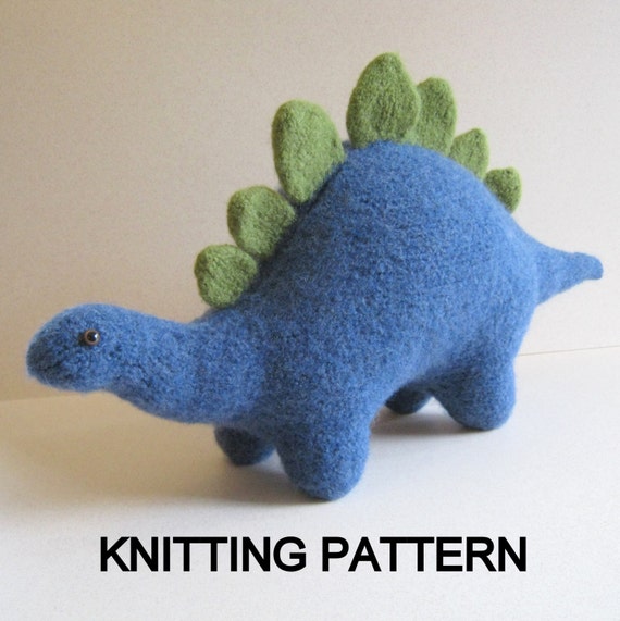 knit dinosaur stuffed animal