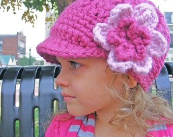 Toddler Hat Toddler Girl Hat 2T to 4T Toddler Flower Hat Flower Beanie 34 Colors Crochet Winter Hat Knit Toddler Girl Clothes Toddler Beanie