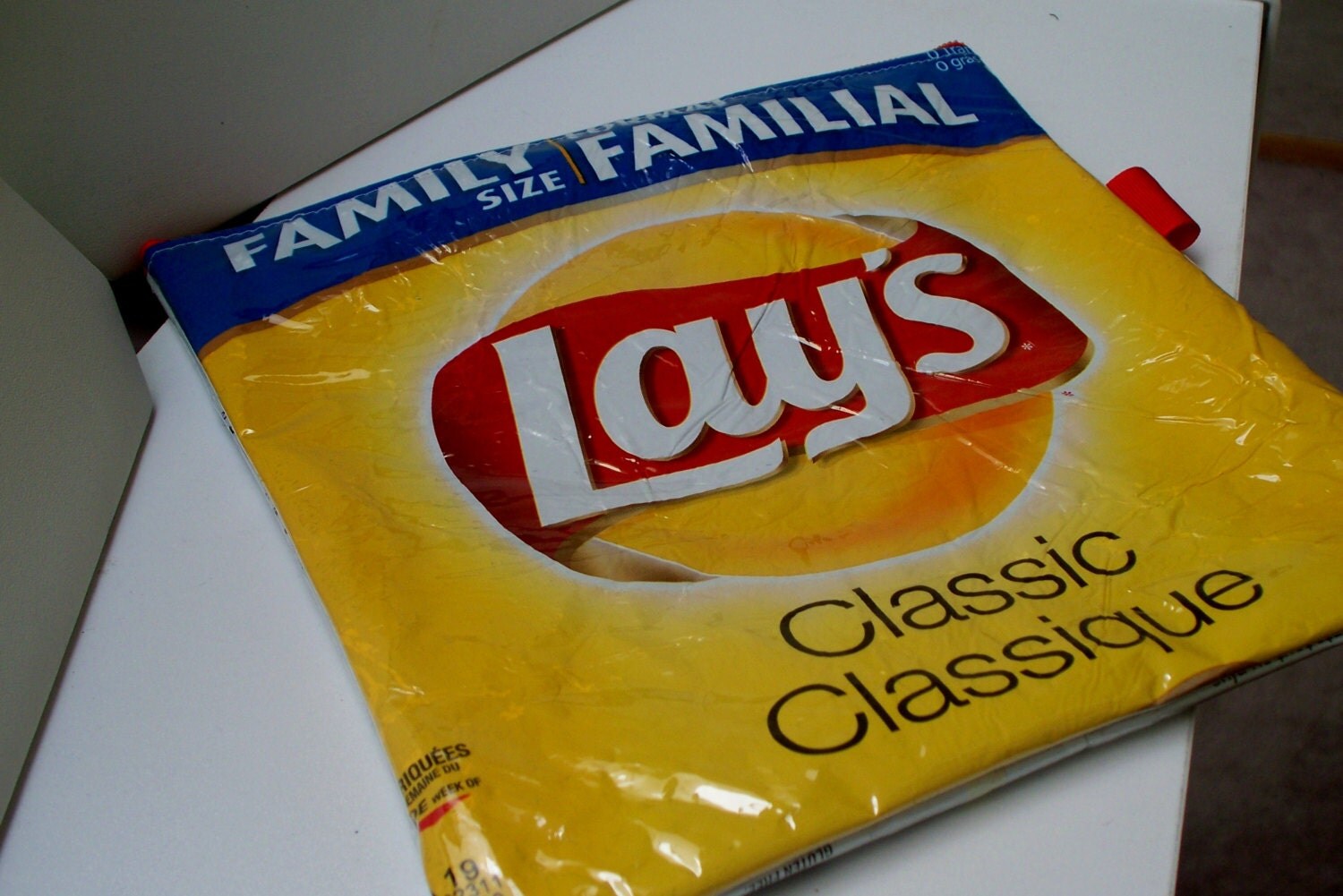 Pencil case UPCYCLED from Classic Lays potato chip wrapper