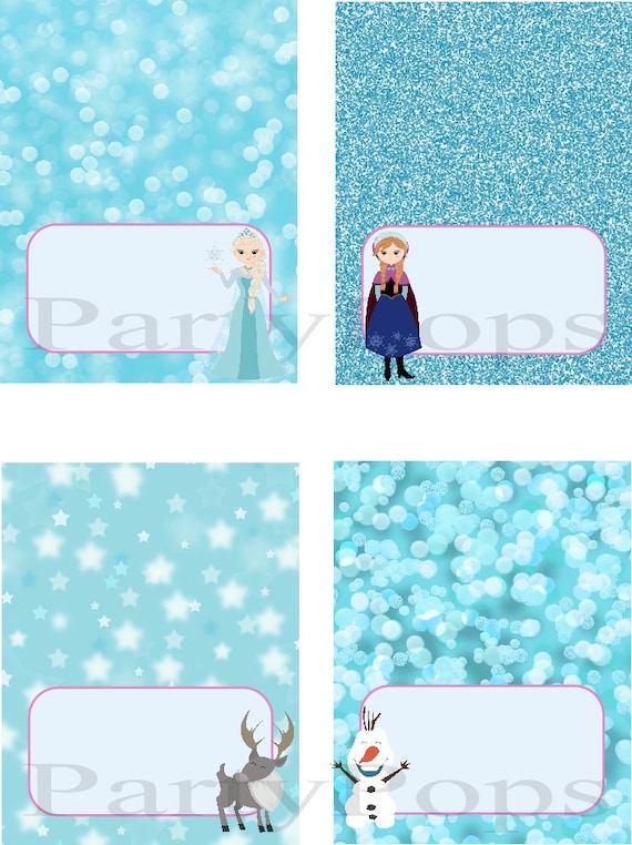 Items similar to Frozen Party, Frozen Birthday, Food Label, Name place ...