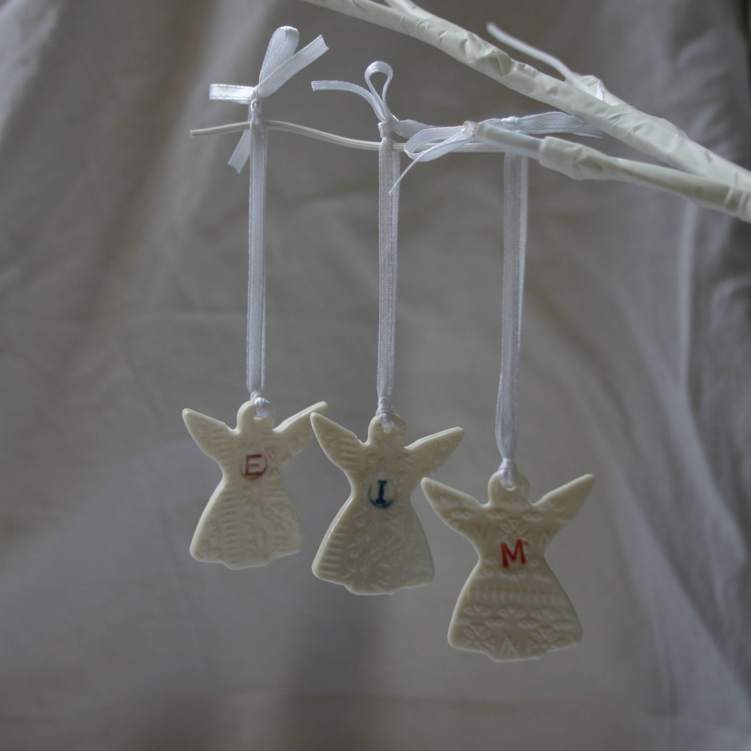 Christmas Angel - Angel Christmas Decoration - Christmas Tree Angel - personalised christmas decorations - initial Christmas ornament