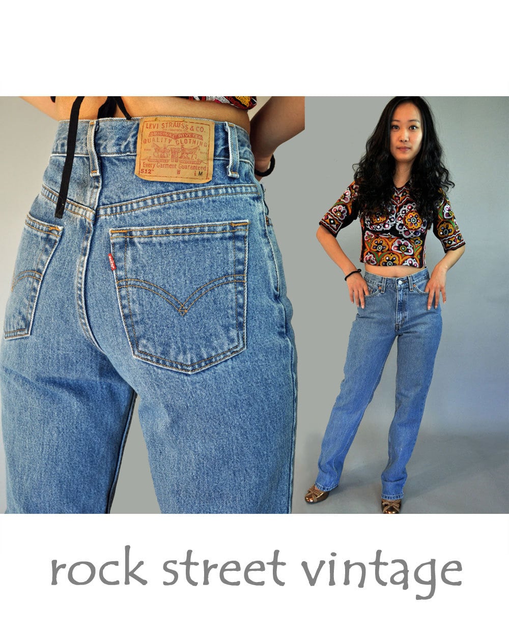 Womens vintage high waisted jeans