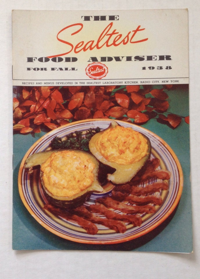 1938 Sealtest Food Adviser Fall Vintage Cookbook Cook Book