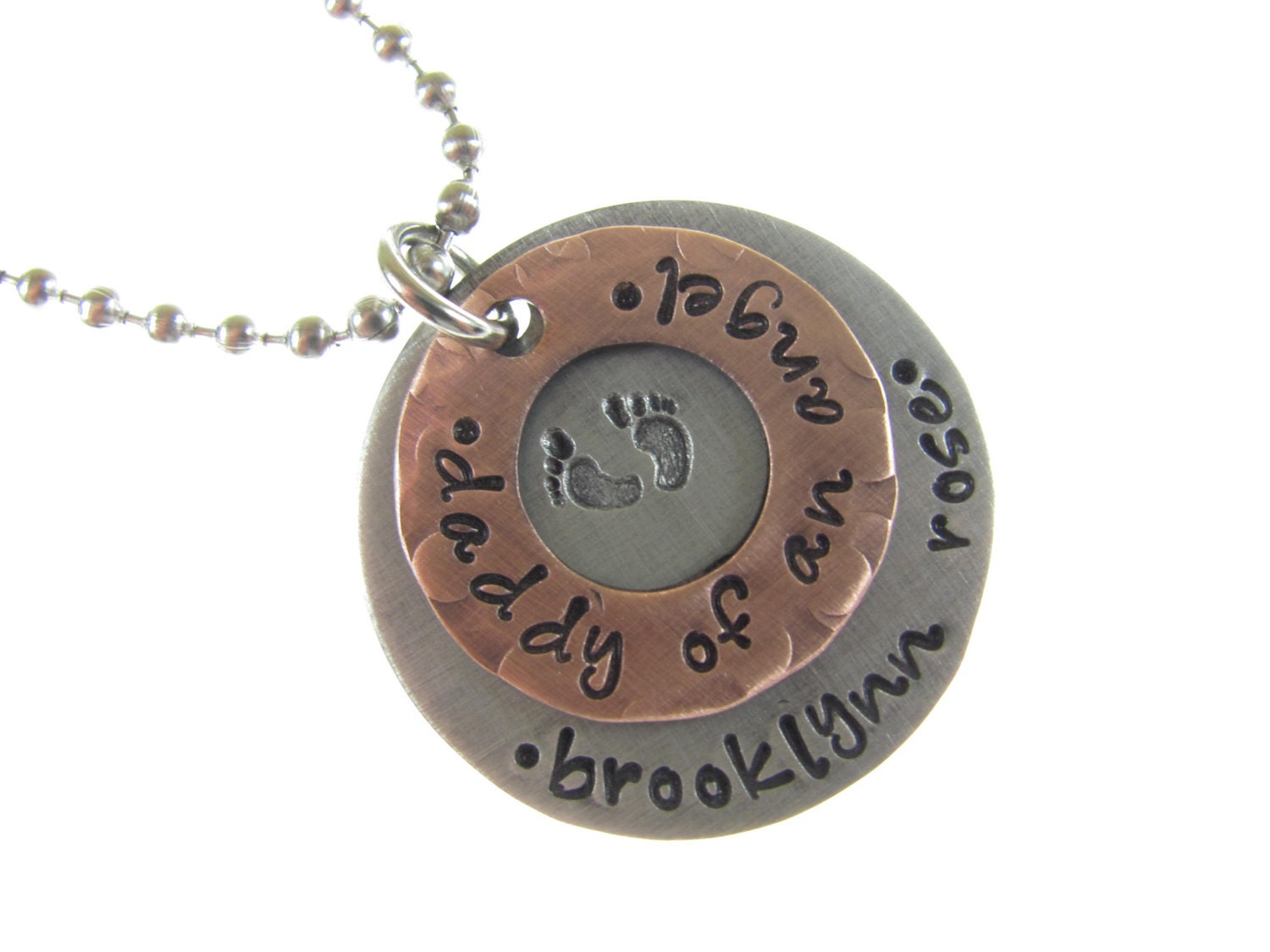 Personalized Dad Necklace Memorial Necklace for Men
