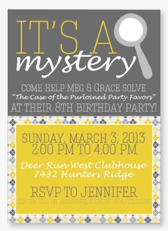 Mystery Birthday Party Invitations 6