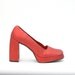 Vintage 90s Revival Glittery Red Chunky Heeled Platforms Rave Club Kid Clueless 6 1/2