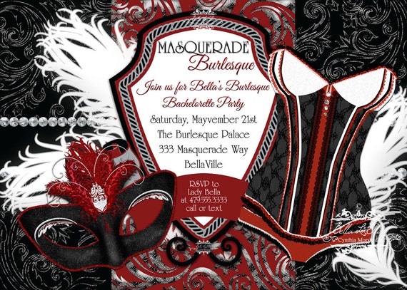 Burlesque Invitation Templates Free 4