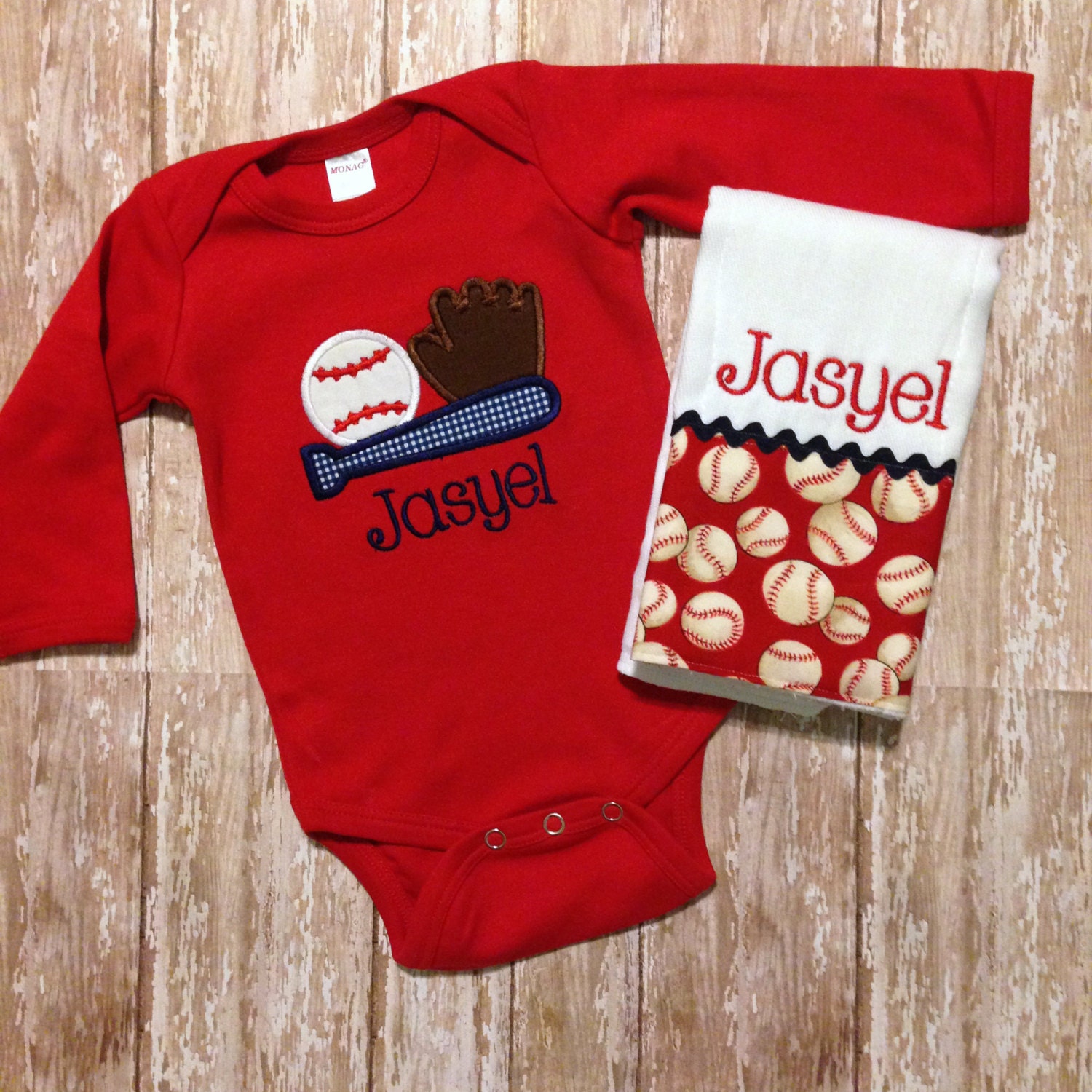 Baby Boy Baseball Bodysuit Baseball Gift Set Baseball Baby