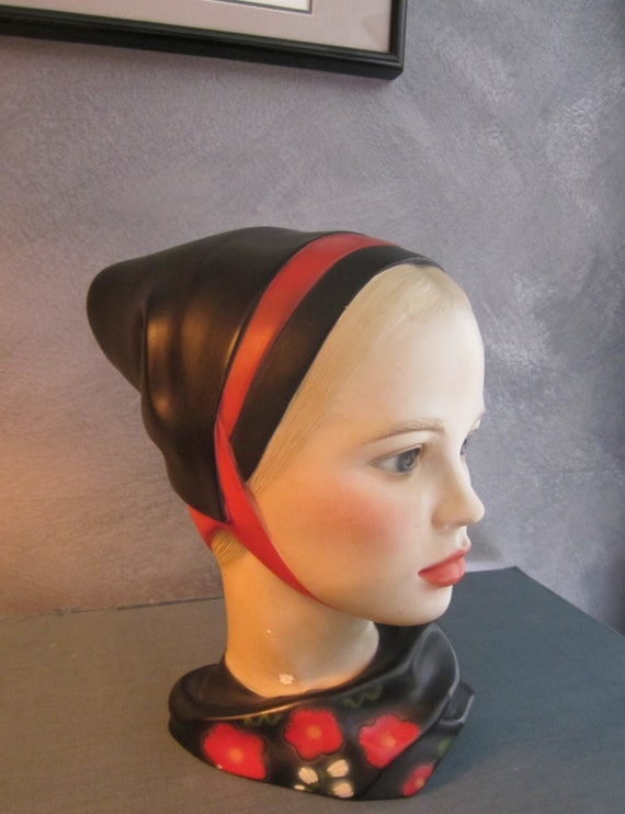 Stunning Chalkware Bust - 1960s Danish Art by <b>Edith Pedersen</b> - Sculpture of <b>...</b> - il_570xN.566554320_bmgu