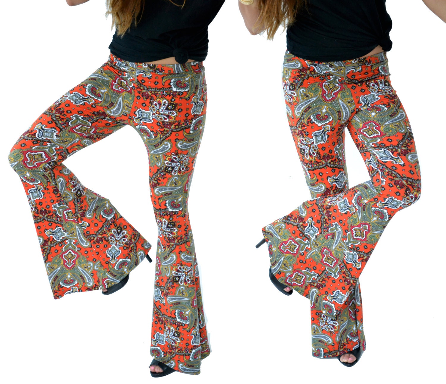 Paisley Bell Bottoms flares pants