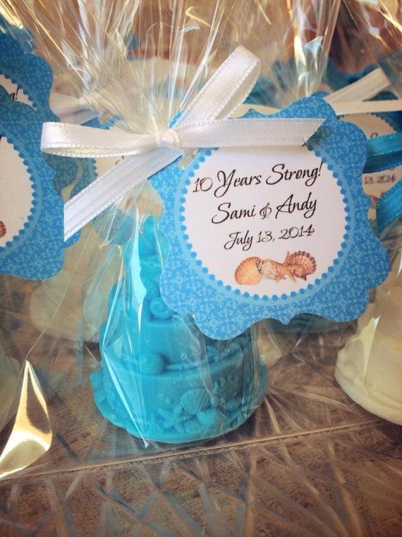 10 BEACH CAKE SOAPS {Favors} - Wedding Cake Soaps, Beach Soap Favor, Shell Soap, Beach Wedding, Beach Birthday, Wedding Favors Il_570xn