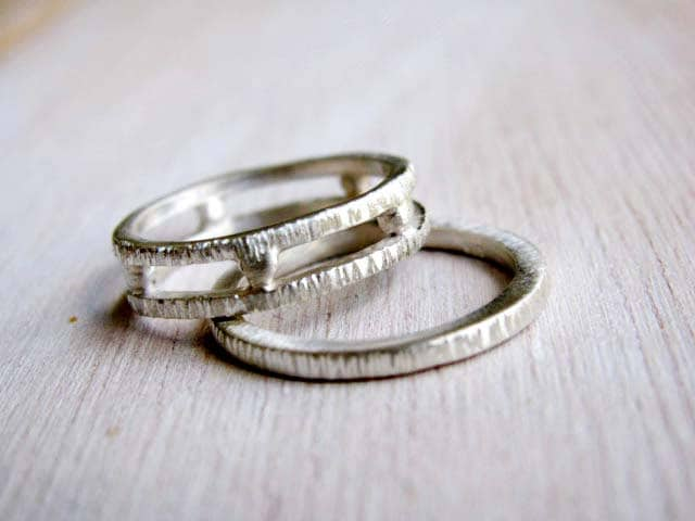 organic wedding ring design fl