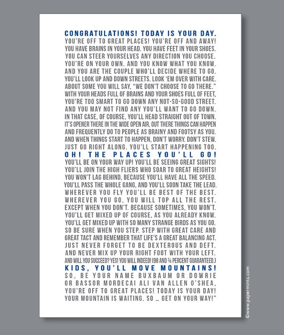 Inspirational Quote Personalized Subway Art Print Oh The Inspirational Quote Personalized Subway Art Print Oh The