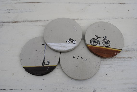 Concrete Coasters: Bike Series