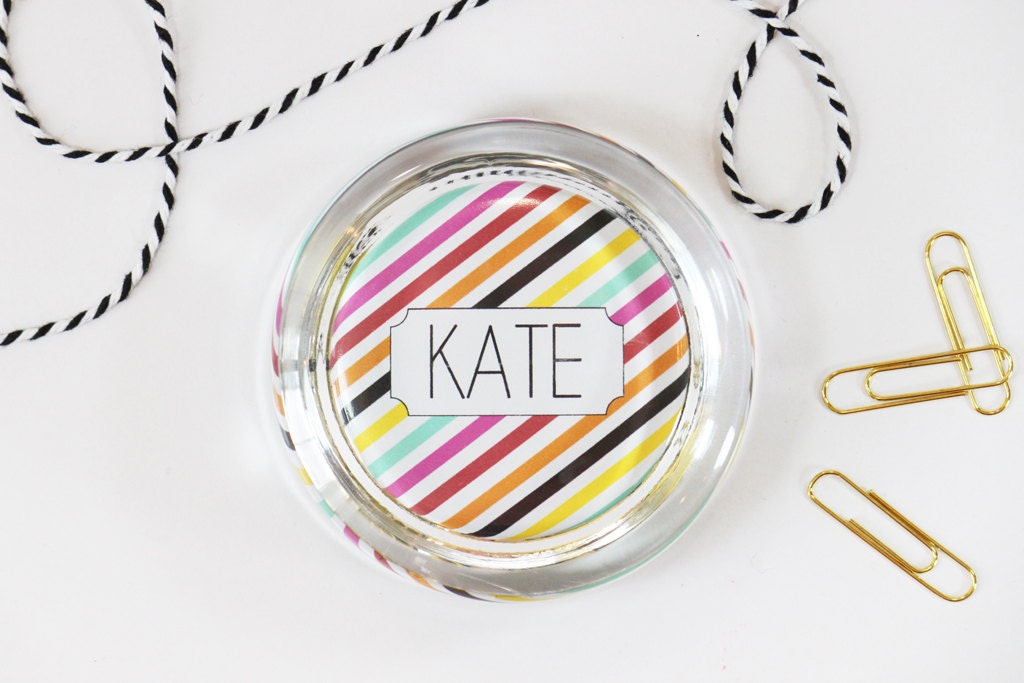 Personalized Office Supplies Custom Glass by WhenitRainsPaper