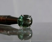 4.12 carat Natural Sri Lanka Oval Cut Loose Sapphire. Deep Green. Rare gemstone.