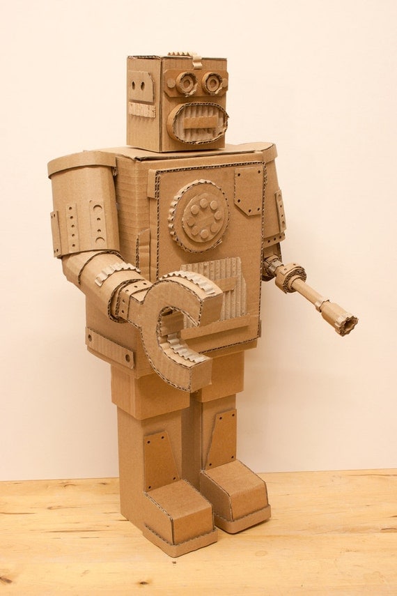 Items similar to Cardboard Robot on Etsy