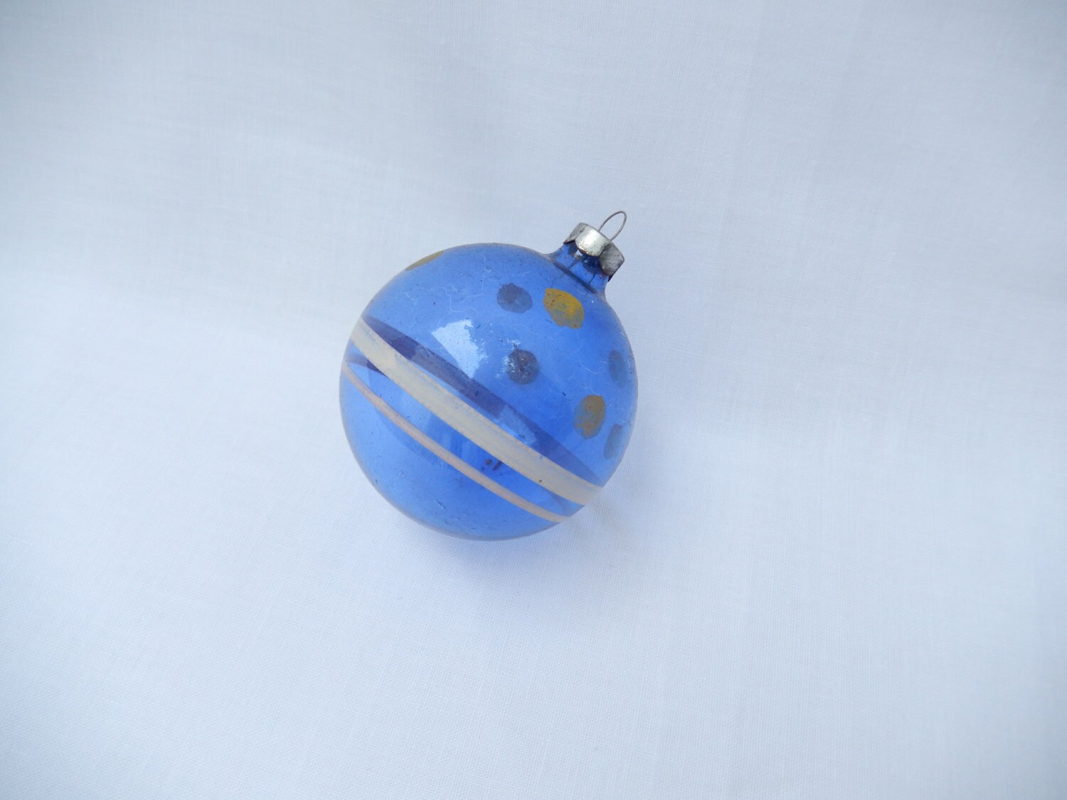 vintage glass christmas ornament royal blue by vintage glass christmas ornament royal blue by