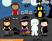 HALLOWEEN Digital Clipart, Halloween Clipart, Trick or Treat Clipart / Instant Download Il_170x135