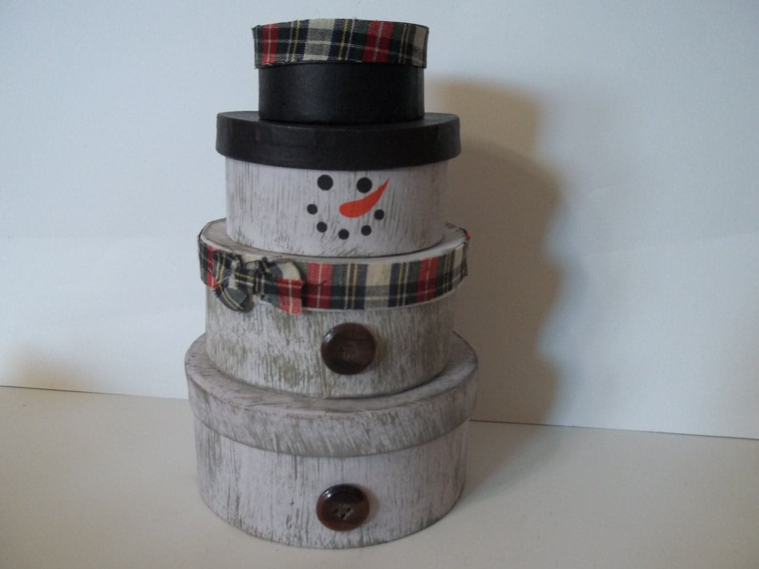 Vintage Snowman Stacking Boxes 8 pc Stacking Box Snowman ABC