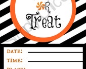 5x7 PRINTABLE Halloween Invitation INSTANT DOWNLOAD, Trick or Treat Invitation, 5x7 invite, Halloween Supplies, Kids Halloween, Paper goods Il_170x135