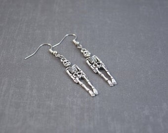 Skeleton Earrings - Skeleton Jewelry - Halloween Earrings - Halloween Jewelry - Science Earrings - Gift for Teacher - Autumn Jewelry