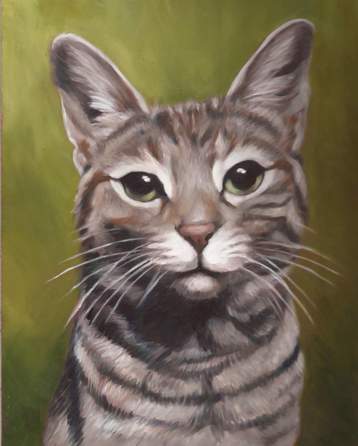 CAT PORTRAIT Oil Painting Pet Portrait Cat Painting 
