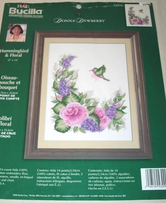 Bucilla Hummingbird & Flowers Donna Dewberry by PleaseRingBell