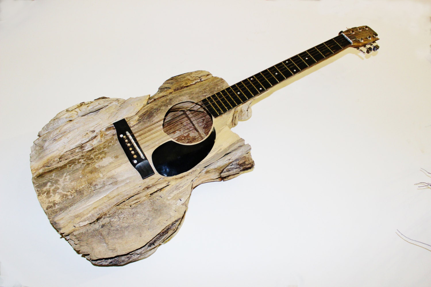 Musician's Special Guitar Driftwood Sculpture Life Size