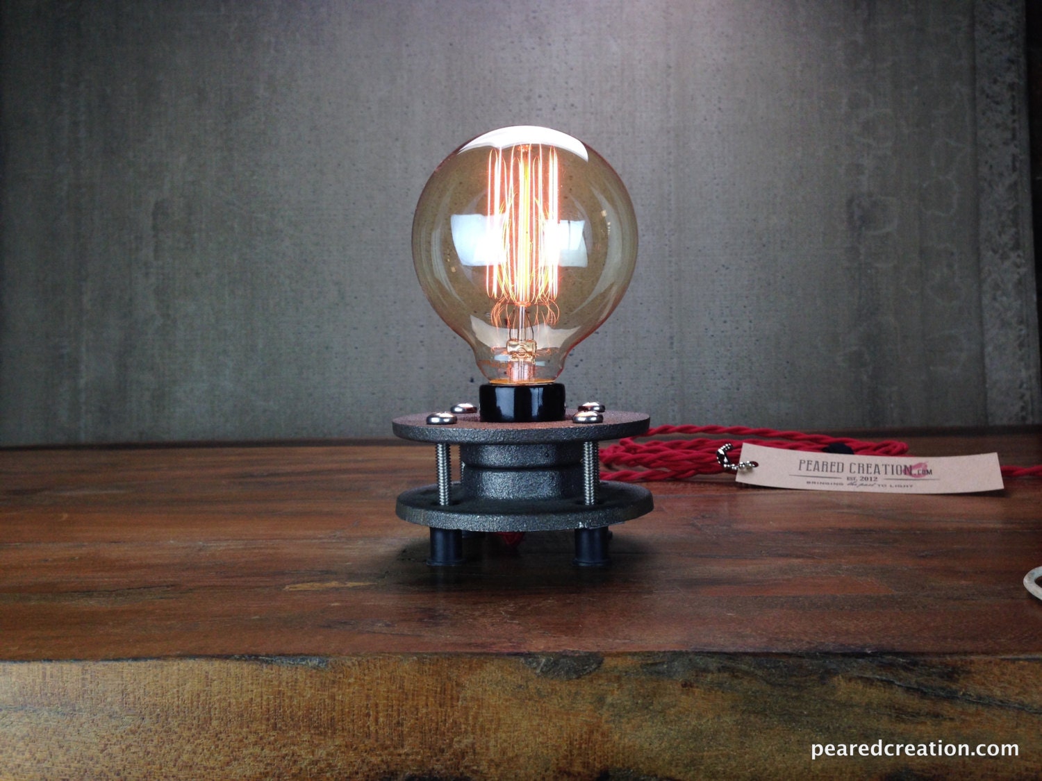 Minimalist Table Lamp Industrial Lighting Edison Bulb
