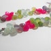 Olive Green, Hot Pink, Magenta/Fuschia Lavender Purple Seafoam Green Chalcedony Agate Faceted Briolette Bead Whole Strand 10mm to 14mm