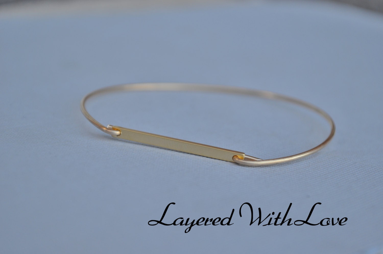 Gold bar bangle Clearance
