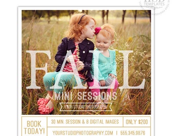 Fall Mini Session Template, Photography Marketing Templates, Marketing Board, Advertisement Template, Photoshop Templates - AD159