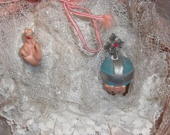 Vintage, Antique,religious Infant of Prague statue, Col, Italy Unique, Rare, Beautiful, silver crown and jewels