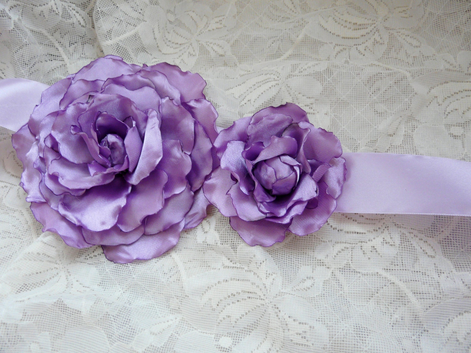 Lilac Wedding Sash Belt Purple Bridesmaid Sash Wedding