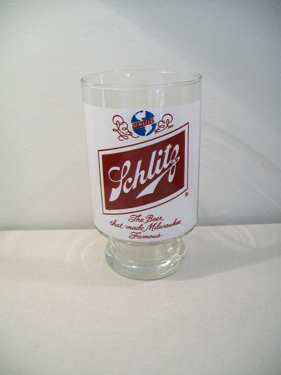 schlitz beer glass 1970s