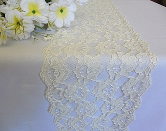 Ivory lace table runner wedding lace runner ivory italian lace wedding table decor party bridal shower
