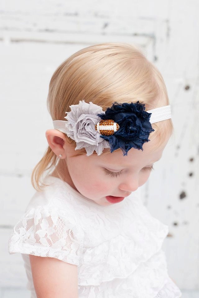 U CHOOSE TEAM Football Headband NFL Hairbow Shabby Baby