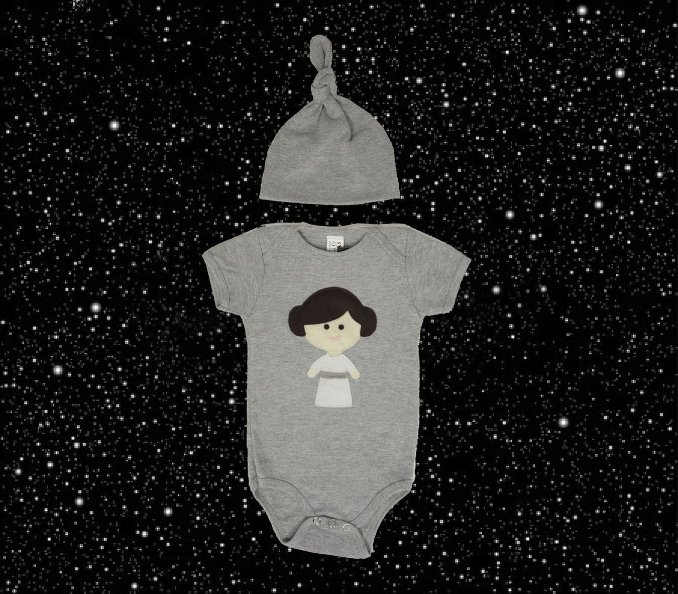 Baby bodysuit and knotted hat Star Wars inspired by StrangeGalaxy