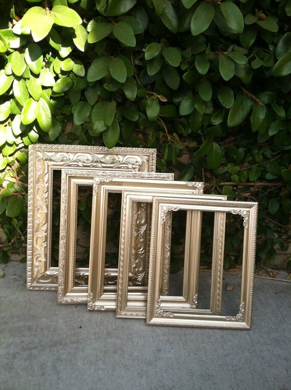 Ornate Gold Picture Frames Set of 5 8x10 Ornate by ThePaintedLdy
