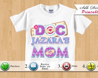 Doc Mcstuffins Parents Iron On Printable Image, Doc Mcstuffins Party, One Relationship - ONE Name- Any Name -YOU PRINT