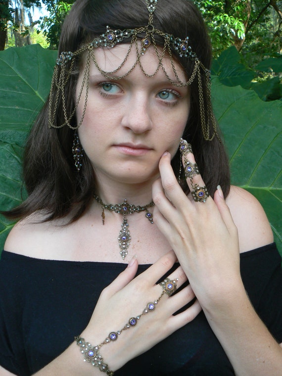 Renaissance head chain cosplay Renaissance festival medieval boho hipster dancer victorian tribal fusion goddess regal halo hair jewelry by gildedingypsy steampunk buy now online