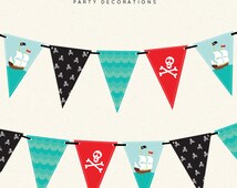 Popular items for pirate bunting on Etsy