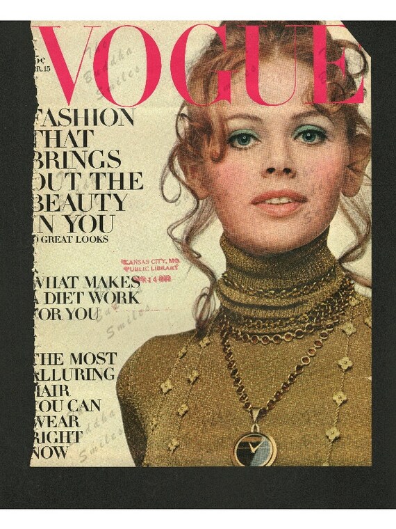 Original Vogue magazine cover April 15 1969 by TheBuddhaSmiles