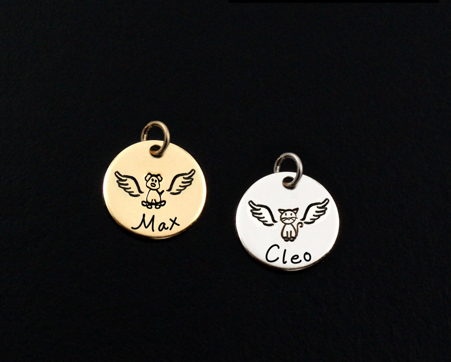 Personalized Pet Memorial Charm.Custom Pet Loss Necklace In