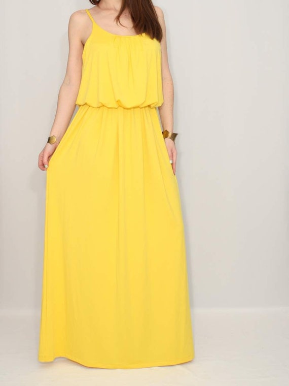 Party dress Yellow Dress Maxi Dress Summer Bridesmaid dress