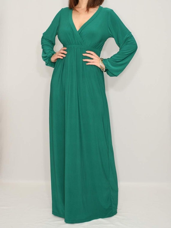 emerald dress long sleeve