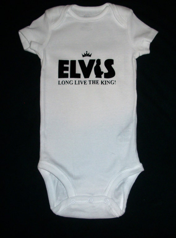 Elvis Long Live the King Onesie One piece baby clothing