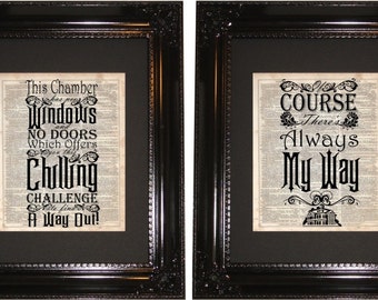 Haunted Mansion Quote , Dictionary Art Print, Vintage Dictionary, Silhouette, Disney quotes, Wall Decor, Wall Hanging, Art Prints, Cameo