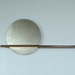 Rise/Set Mirror, 24" round mirror and solid wood shelf, Mirror on LEFT Side